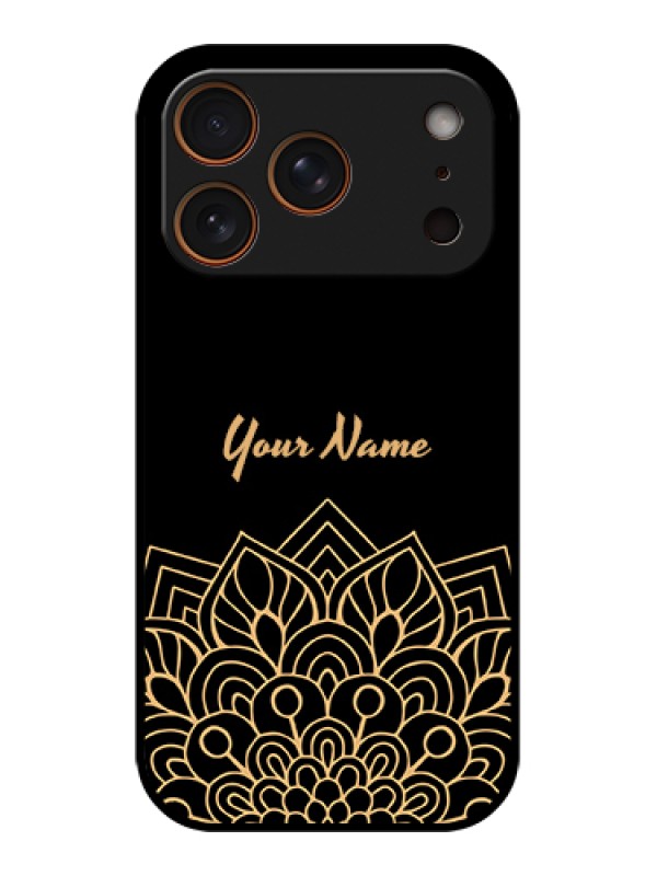 Custom Apple iPhone 17 Pro Custom Metal Phone Case - Golden Mandala Design