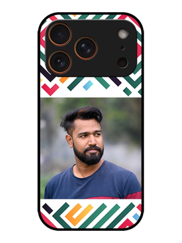 Custom Apple iPhone 17 Pro Custom Metal Phone Case - Colorful Maze Pattern Design