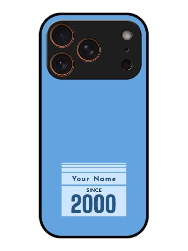 Custom Apple iPhone 17 Pro Custom Metal Phone Case - Custom Year Of Birth Design