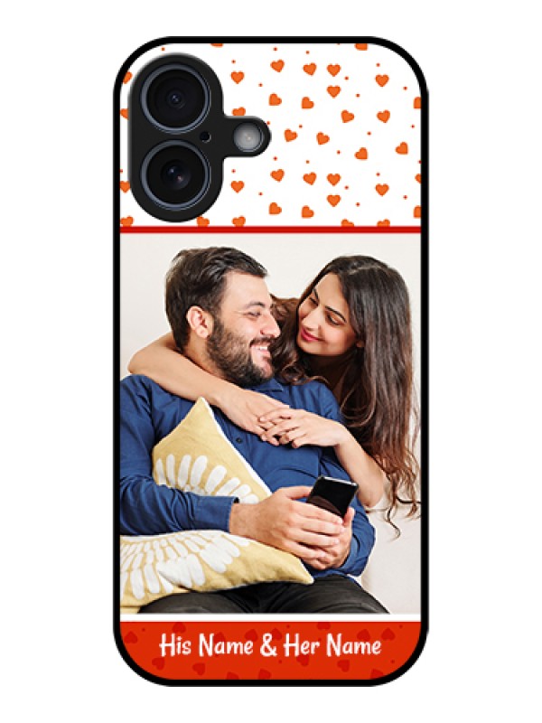 Custom Apple iPhone 17 Custom Metal Phone Case - Orange Love Symbol Design