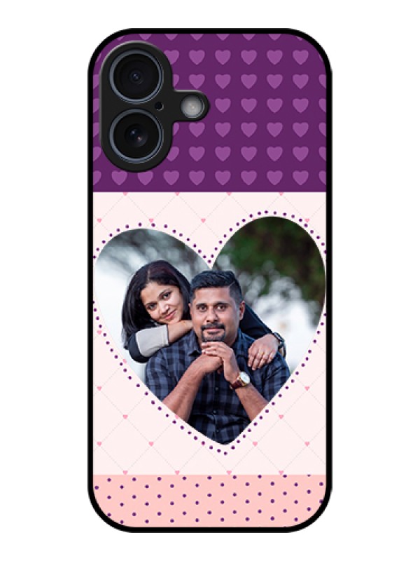 Custom Apple iPhone 17 Custom Metal Phone Case - Violet Love Dots Design