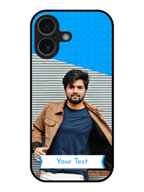 Custom Apple iPhone 17 Custom Metal Phone Case - Simple Blue Color Design