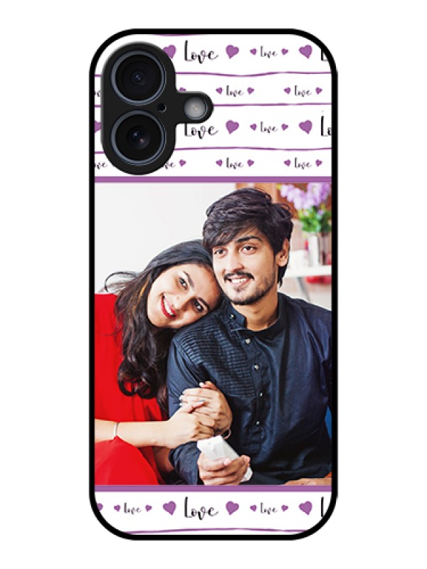 Custom Apple iPhone 17 Custom Metal Phone Case - Couples Heart Design