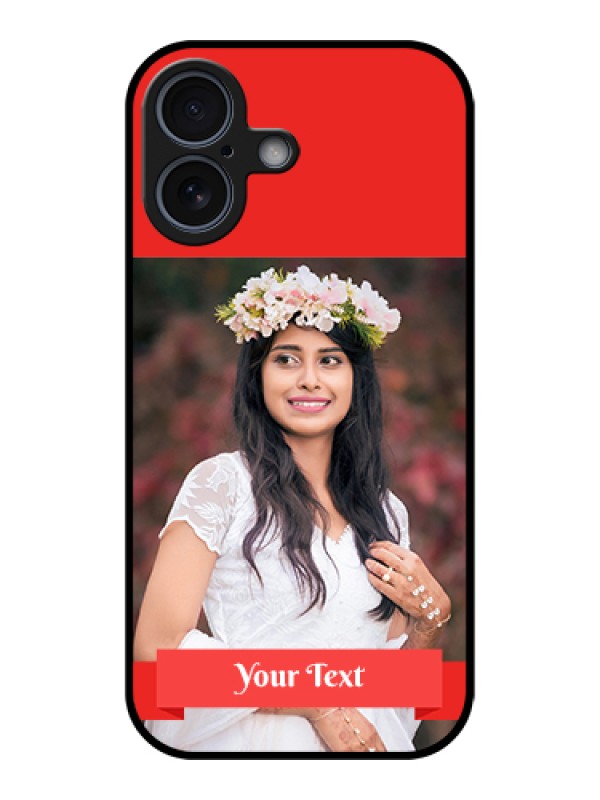 Custom Apple iPhone 17 Custom Metal Phone Case - Simple Red Color Design