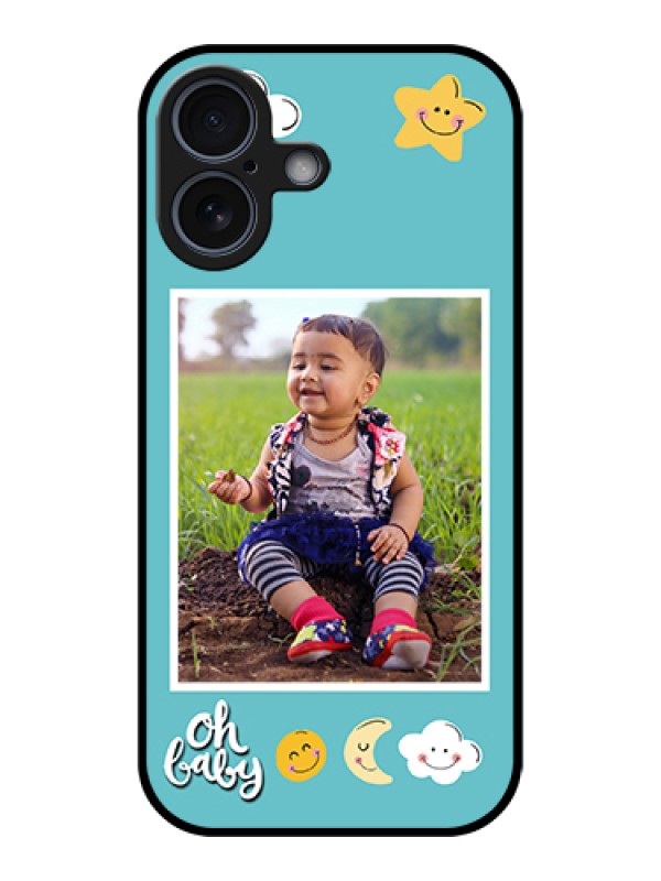 Custom Apple iPhone 17 Custom Metal Phone Case - Smiley Kids Stars Design