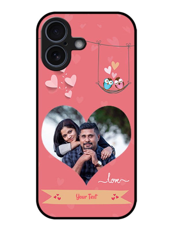 Custom Apple iPhone 17 Custom Metal Phone Case - Peach Color Love Design