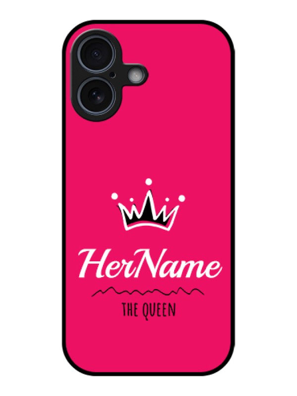 Custom Apple iPhone 17 Custom Metal Phone Case - Queen With Name Design
