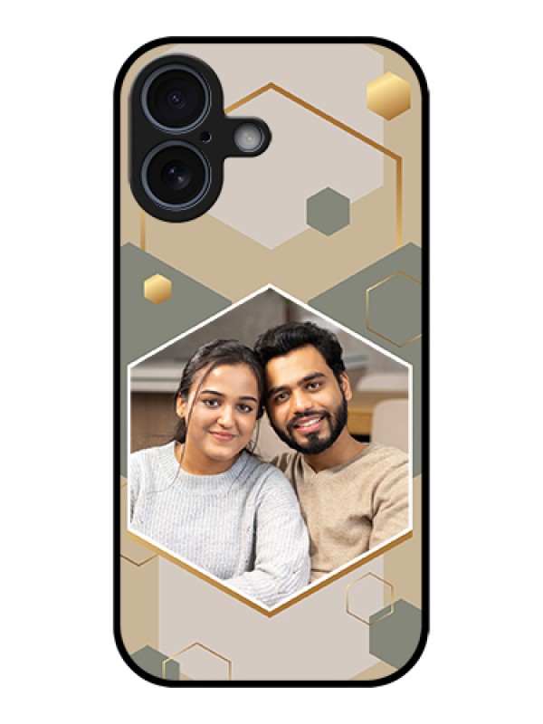 Custom Apple iPhone 17 Custom Metal Phone Case - Stylish Hexagon Pattern Design