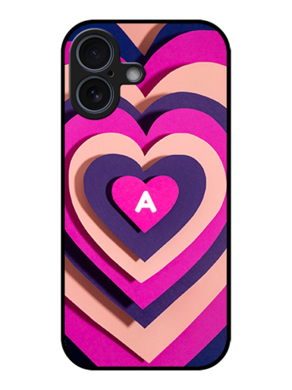 Custom Apple iPhone 17 Custom Metal Phone Case - Cute Heart Pattern Design