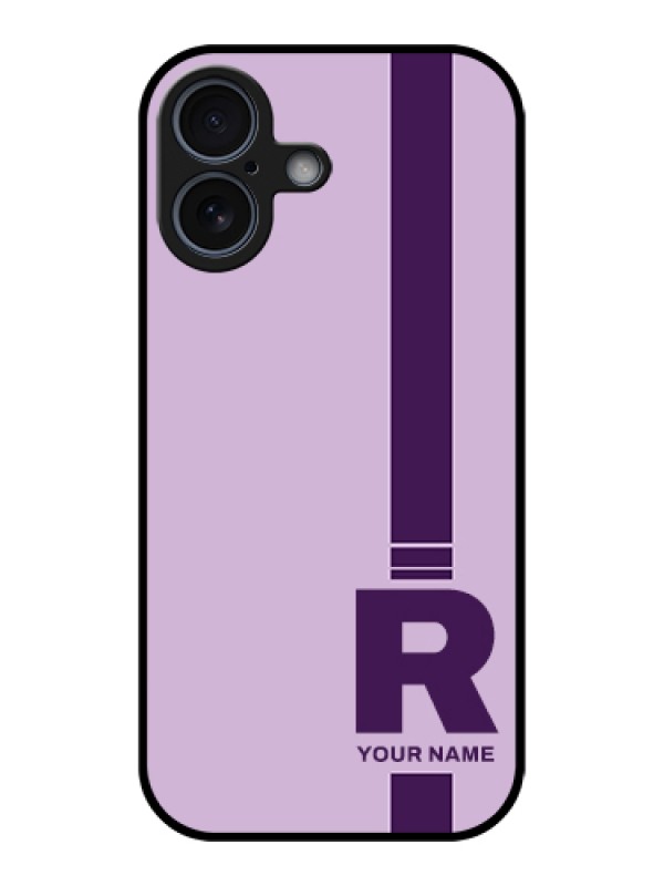 Custom Apple iPhone 17 Custom Metal Phone Case - Simple Dual Tone Stripe With Name Design