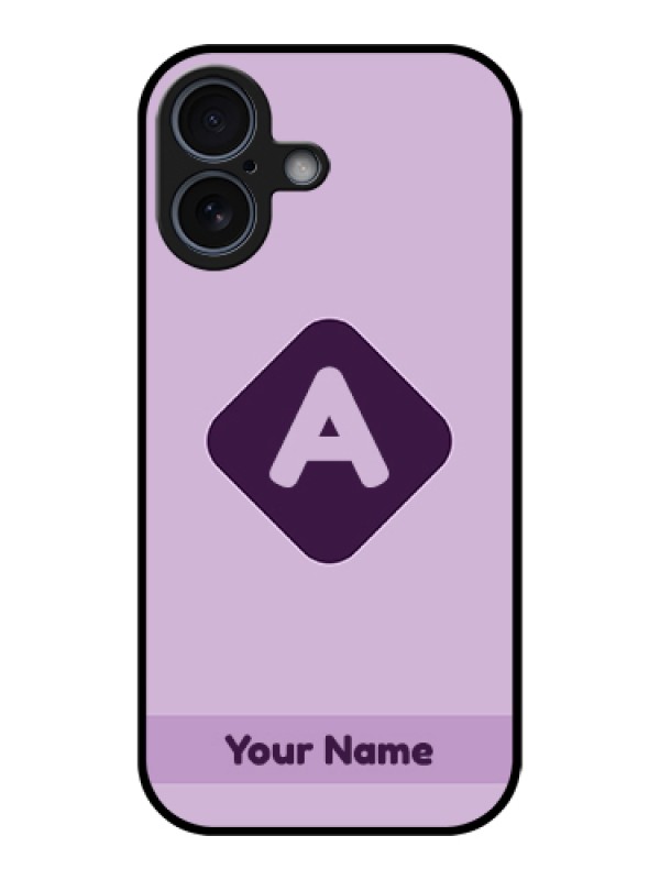 Custom Apple iPhone 17 Custom Metal Phone Case - Custom Letter In Curved Badge Design