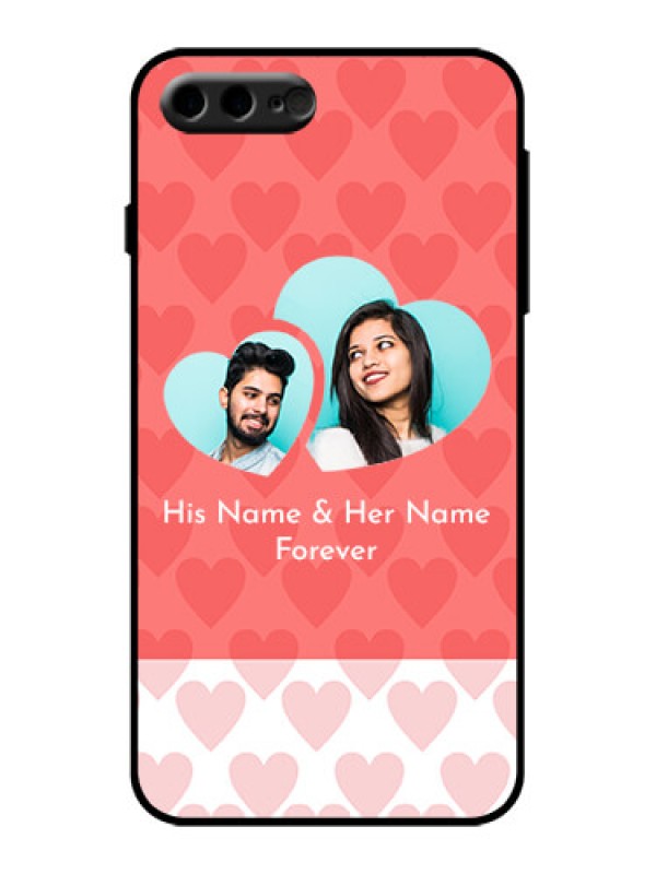 Custom iPhone 7 Plus Custom Metal Phone Case - Couple Pic Upload Design