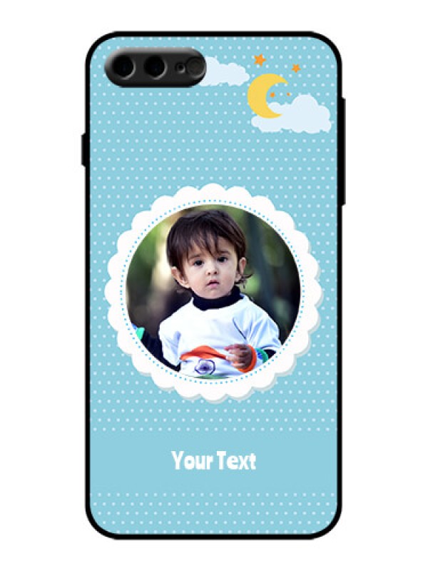 Custom iPhone 7 Plus Custom Metal Phone Case - Violet Pattern Design