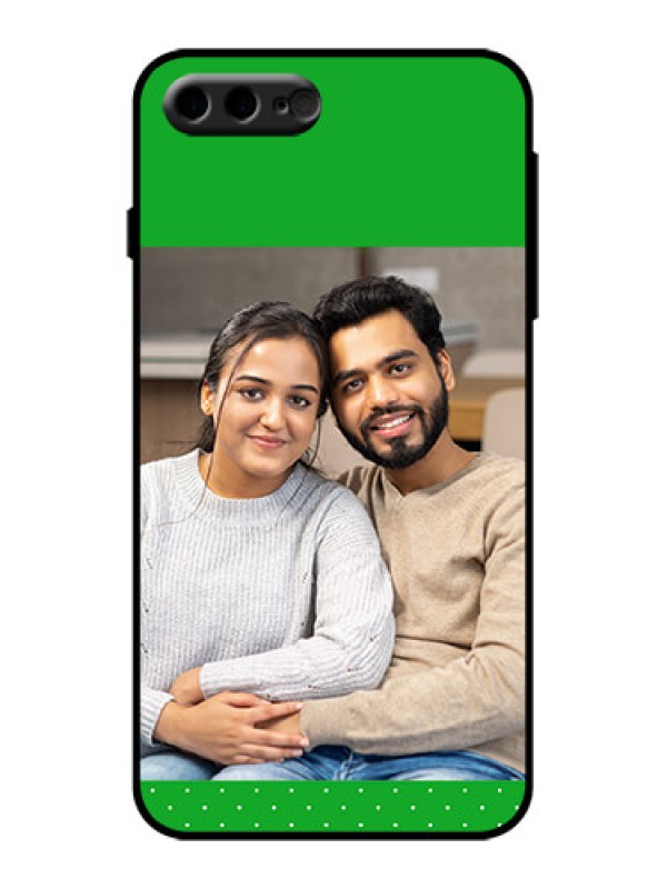 Custom iPhone 7 Plus Custom Metal Phone Case - Green Pattern Design