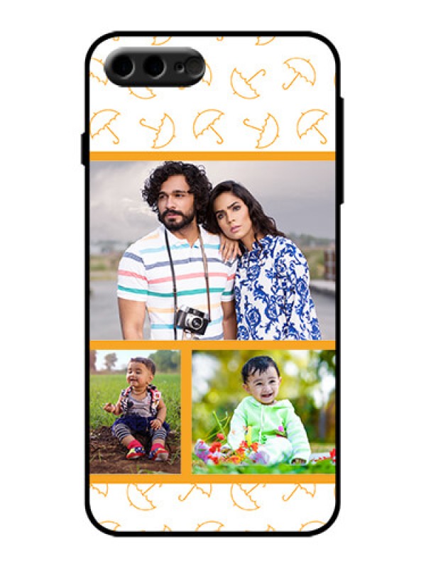 Custom iPhone 7 Plus Custom Metal Phone Case - Yellow Pattern Design