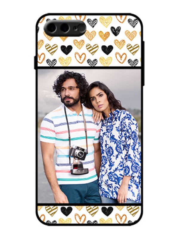 Custom iPhone 7 Plus Custom Metal Phone Case - Love Symbol Design