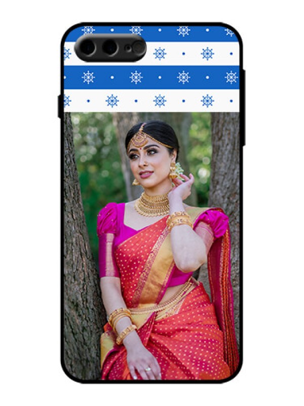 Custom iPhone 7 Plus Custom Metal Phone Case - Snow Pattern Design