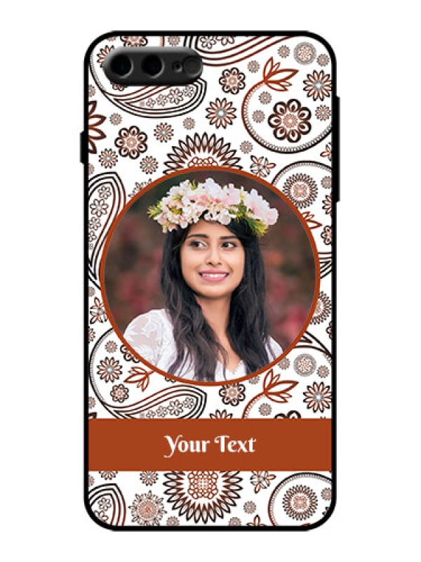 Custom iPhone 7 Plus Custom Metal Phone Case - Abstract Flower Design