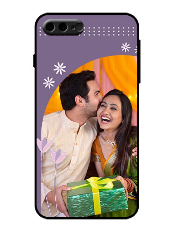 Custom iPhone 7 Plus Custom Metal Phone Case - Lavender Flowers Design