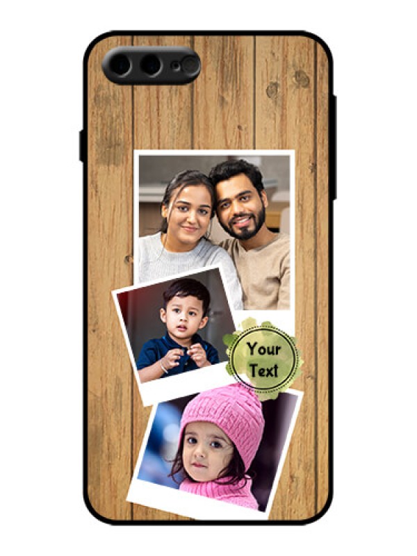 Custom iPhone 7 Plus Custom Metal Phone Case - Wooden Texture Design