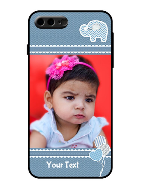 Custom iPhone 7 Plus Custom Metal Phone Case - With Kids Pattern Design