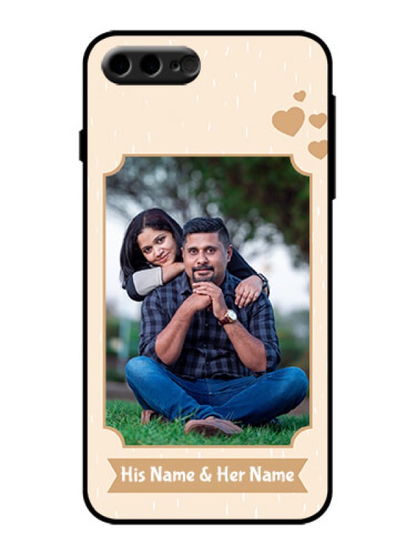 Custom iPhone 7 Plus Custom Metal Phone Case - With Confetti Love Design