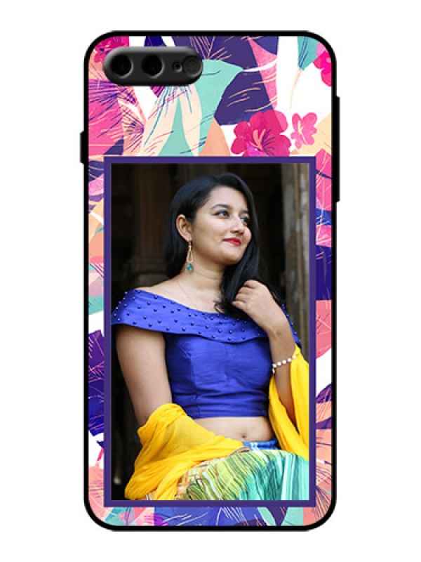 Custom iPhone 7 Plus Custom Metal Phone Case - Abstract Floral Design