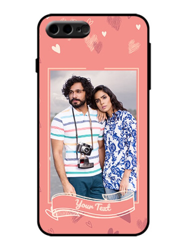 Custom iPhone 7 Plus Custom Metal Phone Case - Love Doodle Art Design