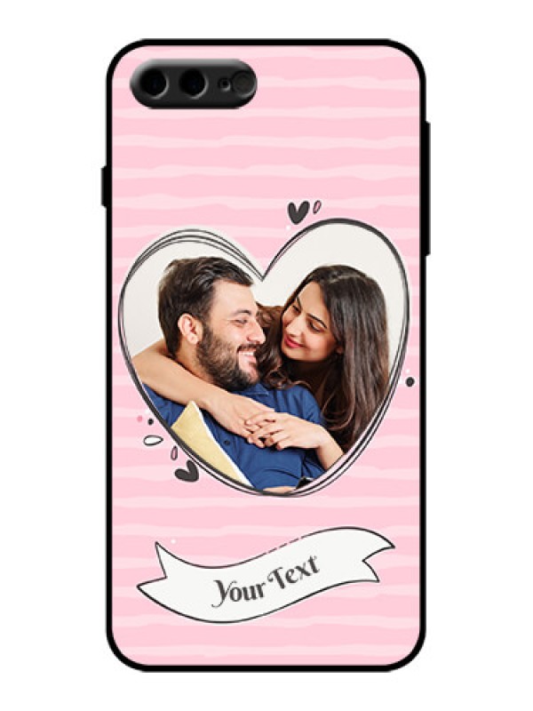 Custom iPhone 7 Plus Custom Metal Phone Case - Vintage Heart Design