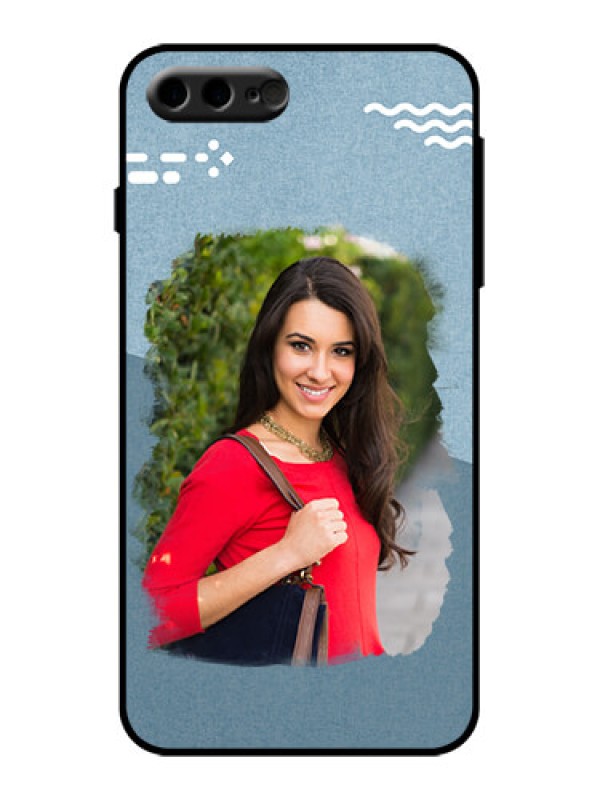 Custom iPhone 7 Plus Custom Metal Phone Case - Grunge Line Art Design