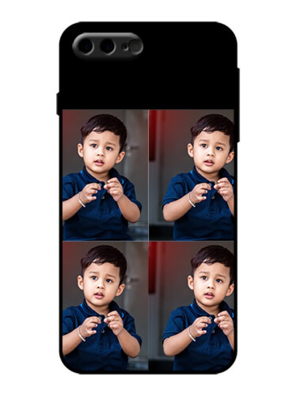 Custom iPhone 7 Plus Custom Metal Phone Case - 4 Image Holder Design