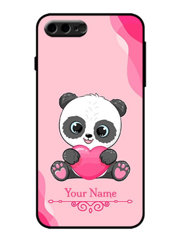 Custom iPhone 7 Plus Custom Metal Phone Case - Cute Panda Design