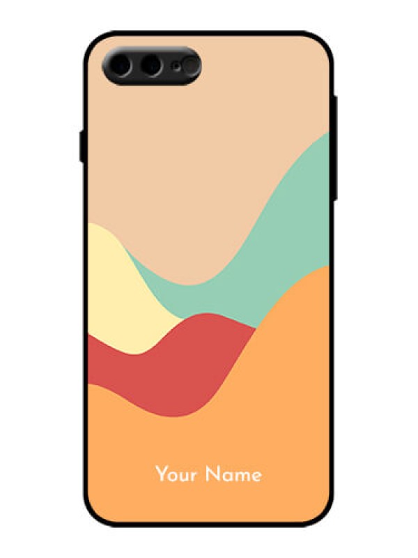 Custom iPhone 7 Plus Custom Metal Phone Case - Ocean Waves Multi - Colour Design