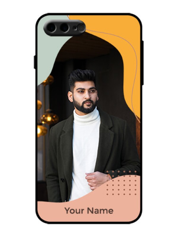 Custom iPhone 7 Plus Custom Metal Phone Case - Tri - Coloured Overlay Design