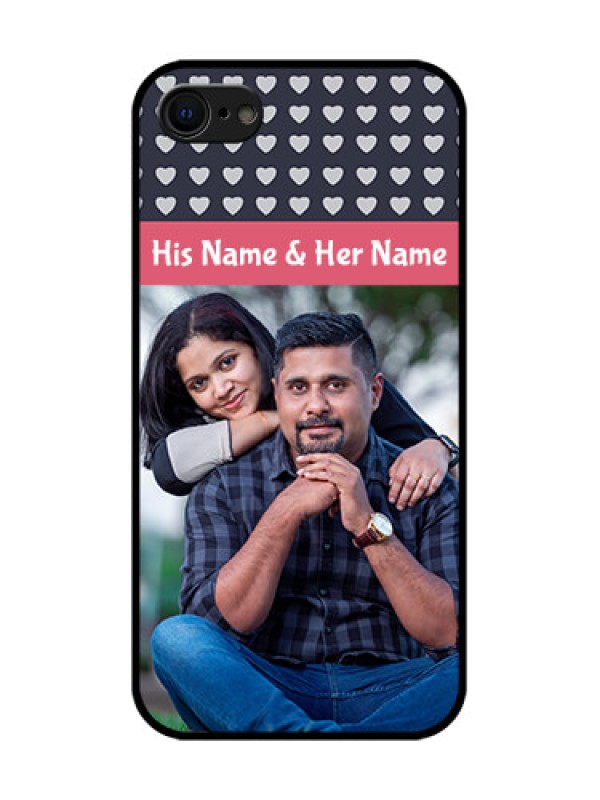 Custom iPhone 7 Custom Metal Phone Case - Love Symbols Design