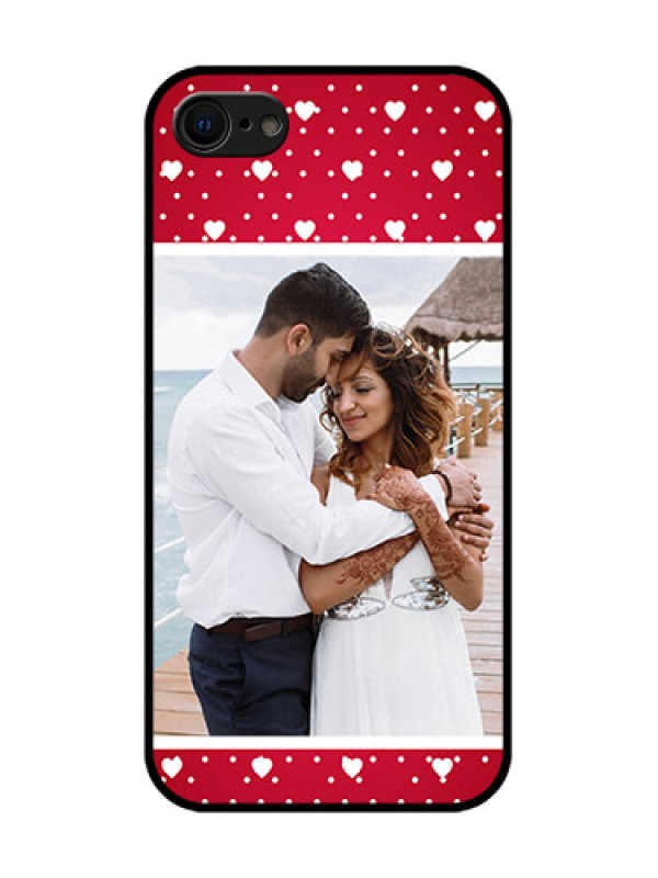 Custom iPhone 7 Custom Metal Phone Case - Hearts Mobile Case Design