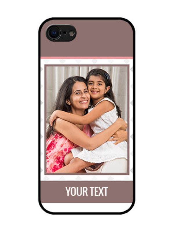 Custom iPhone 7 Custom Metal Phone Case - Simple Diamond Design