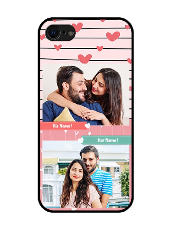 Custom iPhone 7 Custom Metal Phone Case - Photo With Heart Design