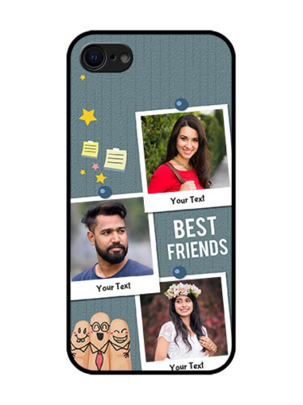 Custom iPhone 7 Custom Metal Phone Case - Sticky Frames And Friendship Design