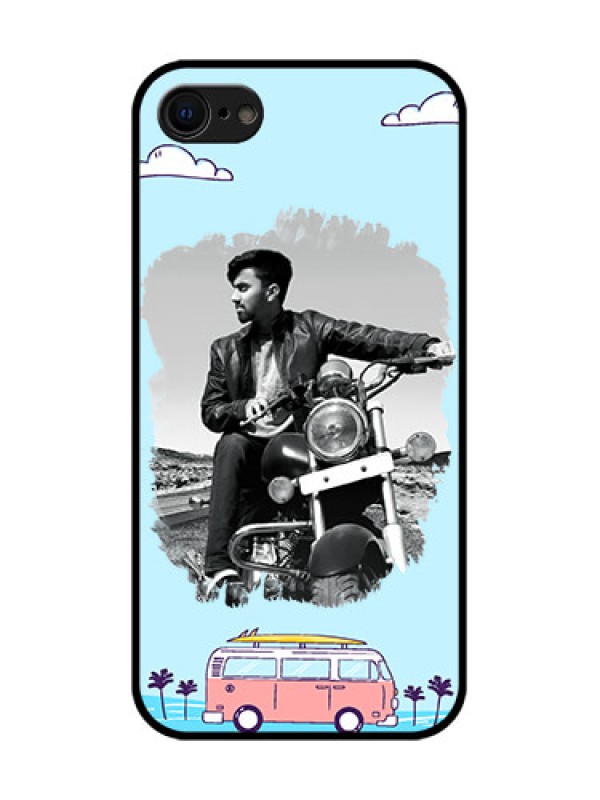 Custom iPhone 7 Custom Metal Phone Case - Travel and Adventure Design