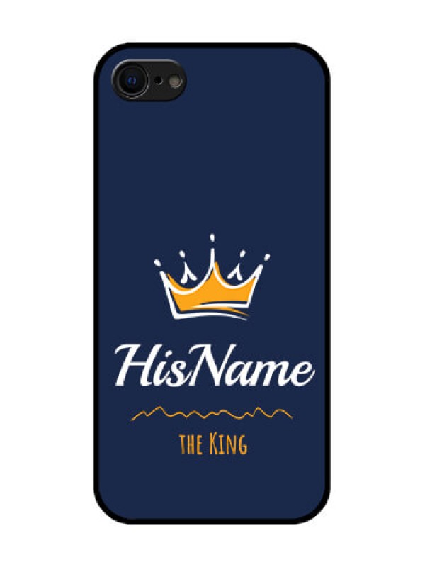 Custom iPhone 7 Custom Metal Phone Case - King With Name Design