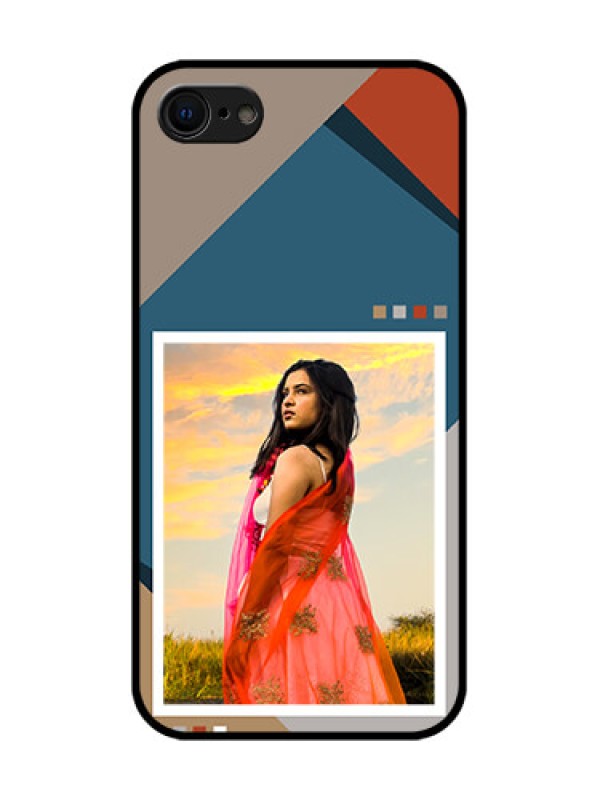 Custom iPhone 7 Custom Metal Phone Case - Retro Color Pallet Design