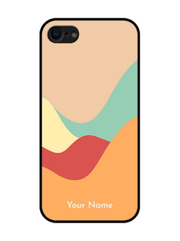 Custom iPhone 7 Custom Metal Phone Case - Ocean Waves Multi - Colour Design