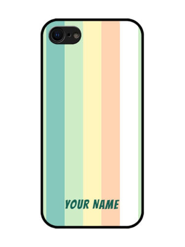 Custom iPhone 7 Custom Metal Phone Case - Multi - Colour Stripes Design