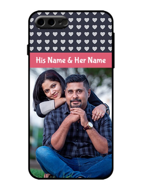 Custom iPhone 8 Plus Custom Metal Phone Case - Love Symbols Design