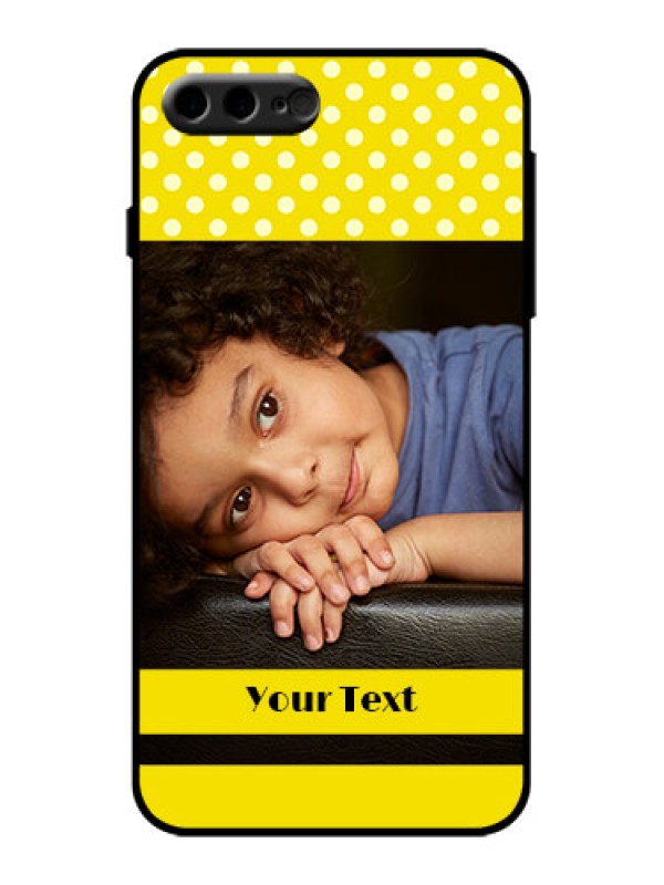 Custom iPhone 8 Plus Custom Metal Phone Case - Bright Yellow Case Design