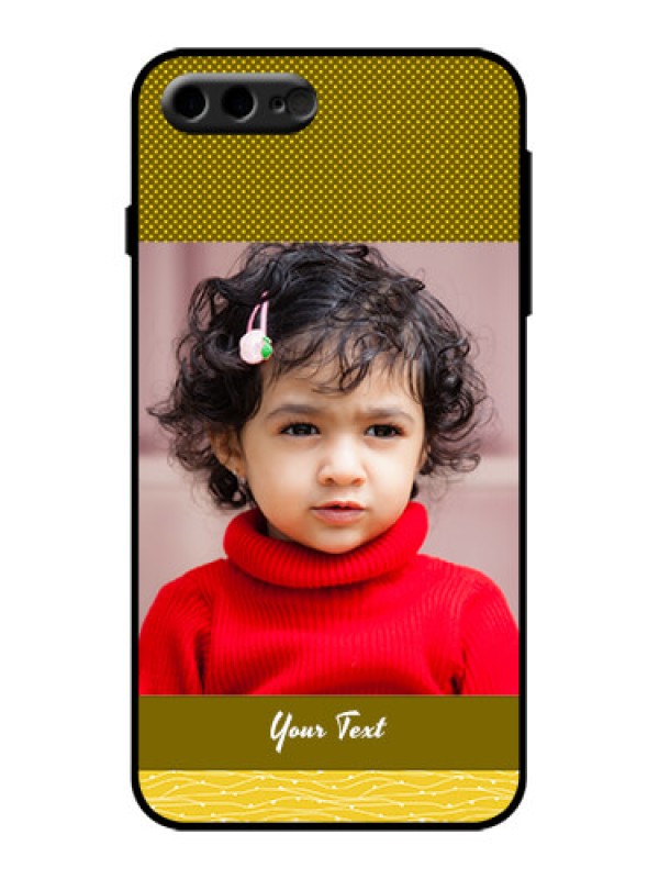 Custom iPhone 8 Plus Custom Metal Phone Case - Simple Green Color Design