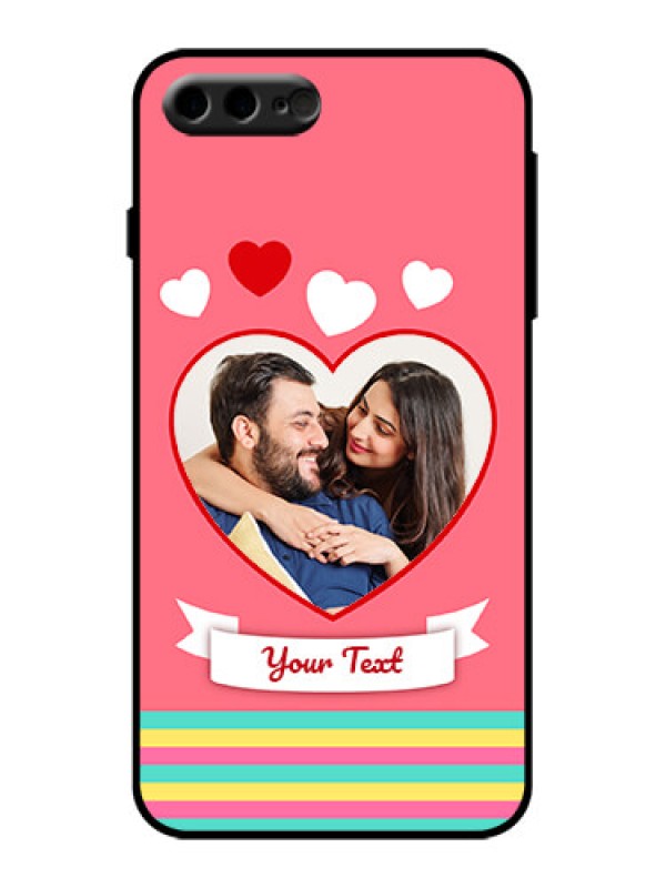 Custom iPhone 8 Plus Custom Metal Phone Case - Love Shapes Doodle Design