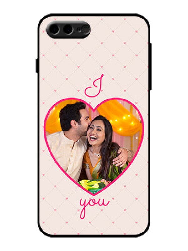 Custom iPhone 8 Plus Custom Metal Phone Case - Heart Shape Design