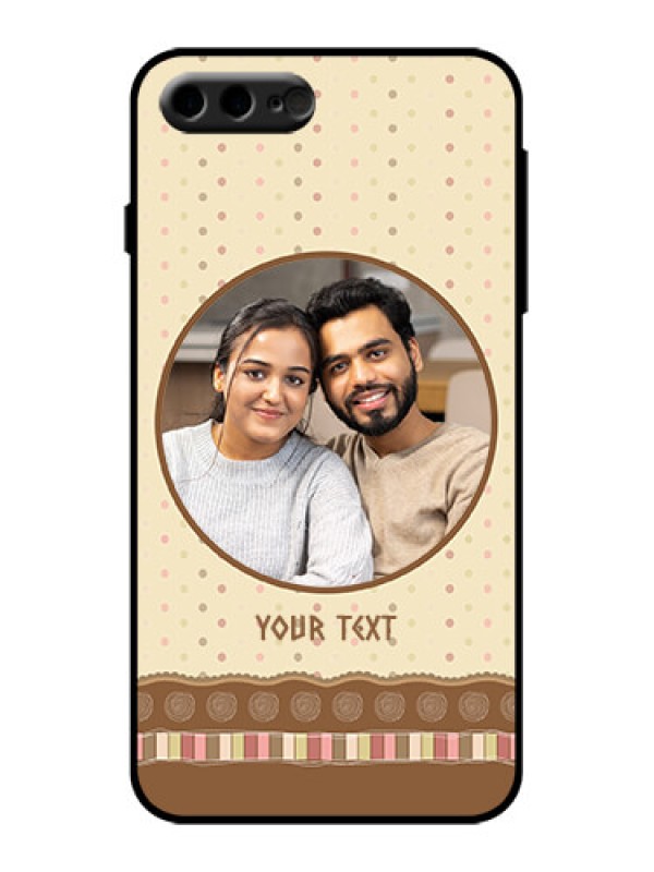 Custom iPhone 8 Plus Custom Metal Phone Case - Brown Dotted Mobile Case Design